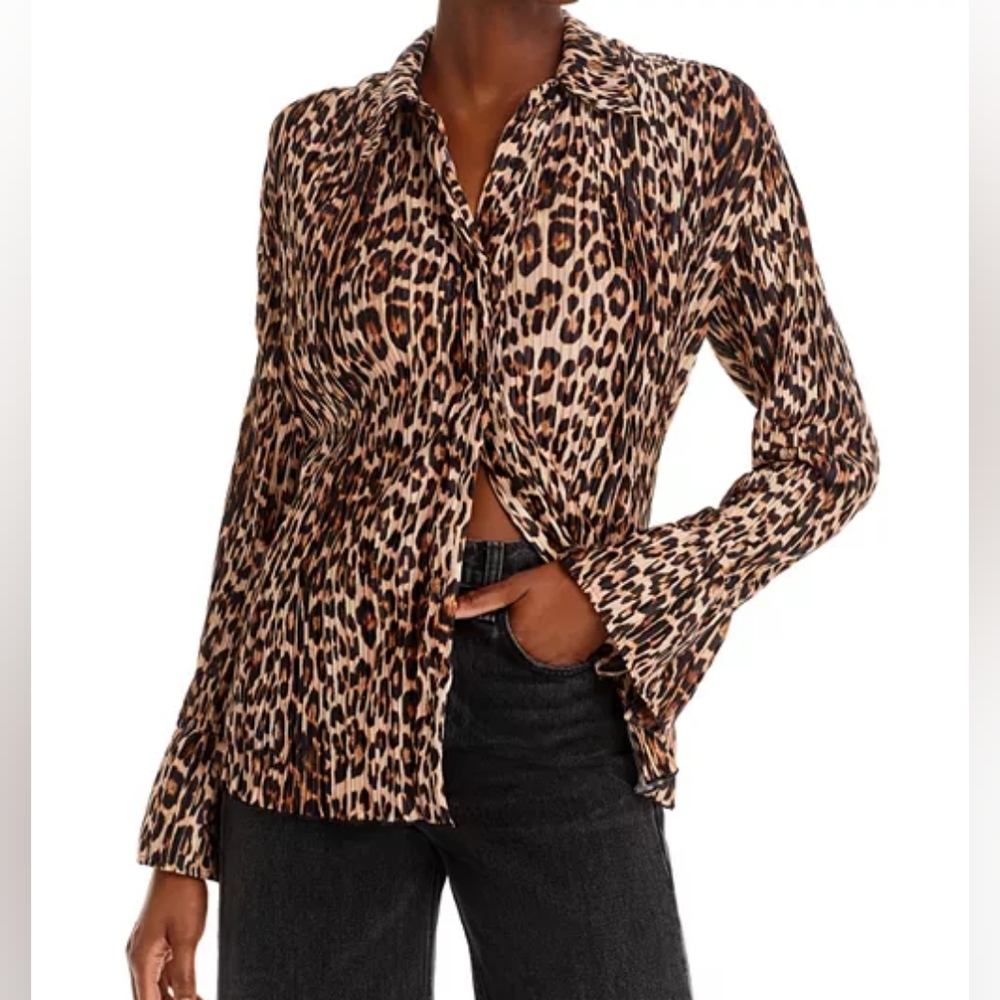 Good American Animal Print Blouse